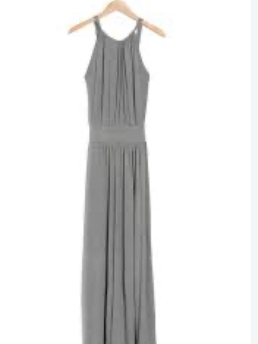 Go Couture Grey Halter-Style Maxi Dress